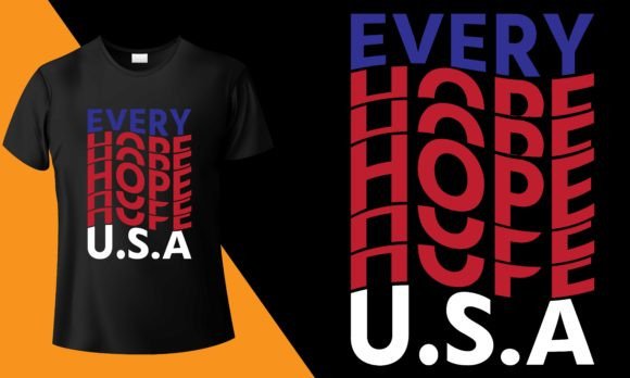 American Flag Hope: A Versatile Graphics Asset for T-Shirt Designs