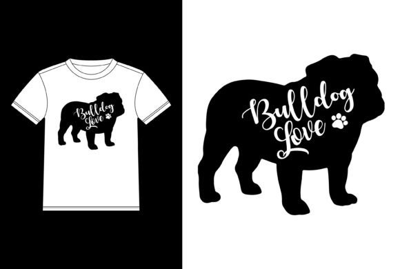 Bulldog Love T-shirt Design Template Review