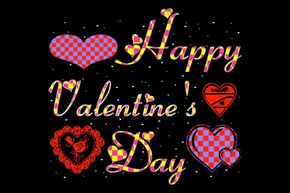 Happy Valentine's Sublimation Graphics for T-Shirt Designs