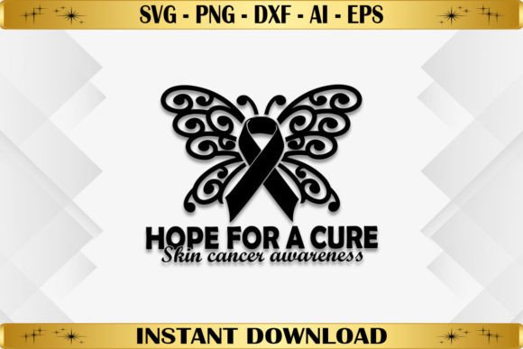 Hope for a Cure Skin Cancer Awareness Graphics & T-Shirt Designs