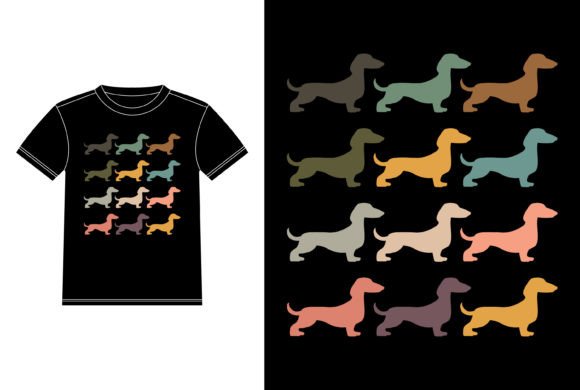 Review: Dachshunds Multicolor Silhouette T-Shirt Graphics