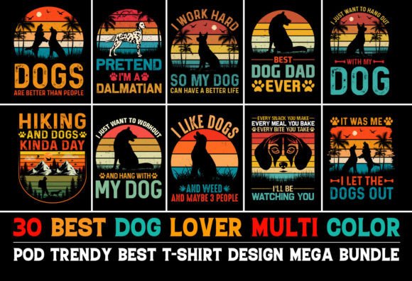 Review: Dog Vintage Sunset T-Shirt Design Bundle for Local Branding